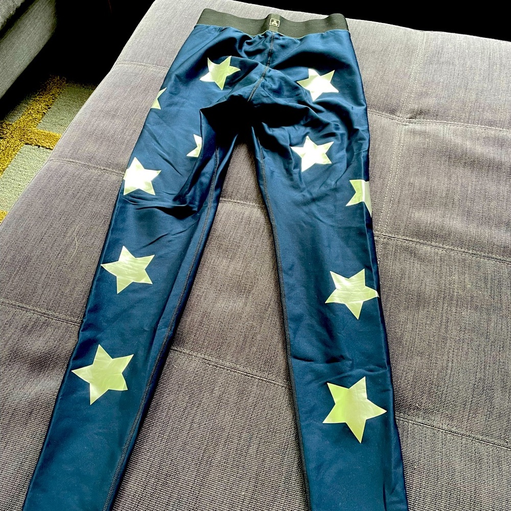 Ultracor navy knockout leggings with silver stars
